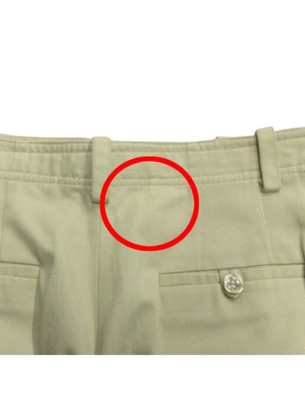 Chanel de Pants CC Logo Tale Ji Beige LadySecond - Picture 8 of 10